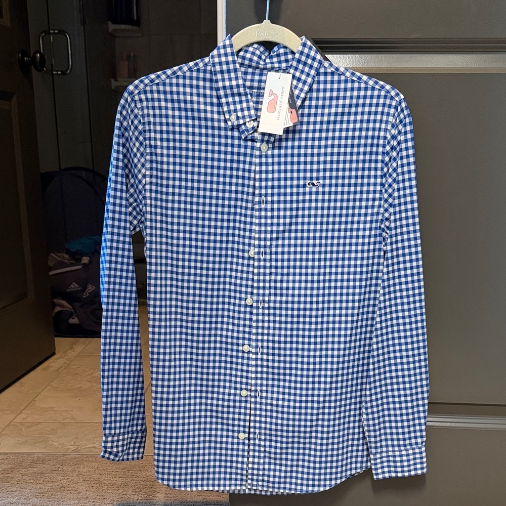 Vineyard Vines Classic Blue Gingham Shirt